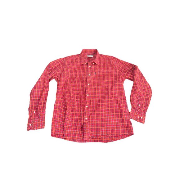 Barbour Malcolm Tailored Fit  Mens Plus Size Large Button Down in Red - Picture 1 of 4